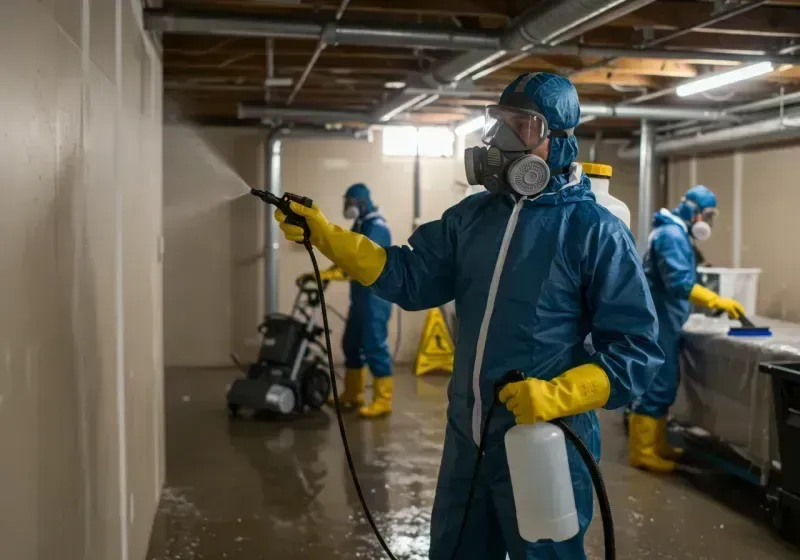 Basement Sanitization and Antimicrobial Treatment process in Bessemer, PA