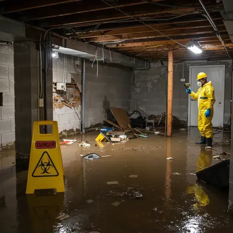 Flooded Basement Electrical Hazard in Bessemer, PA Property